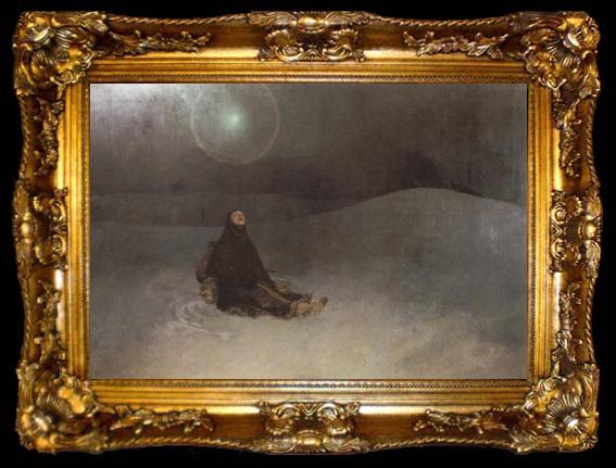 framed  Alphonse Mucha woman in the wilderness, ta009-2